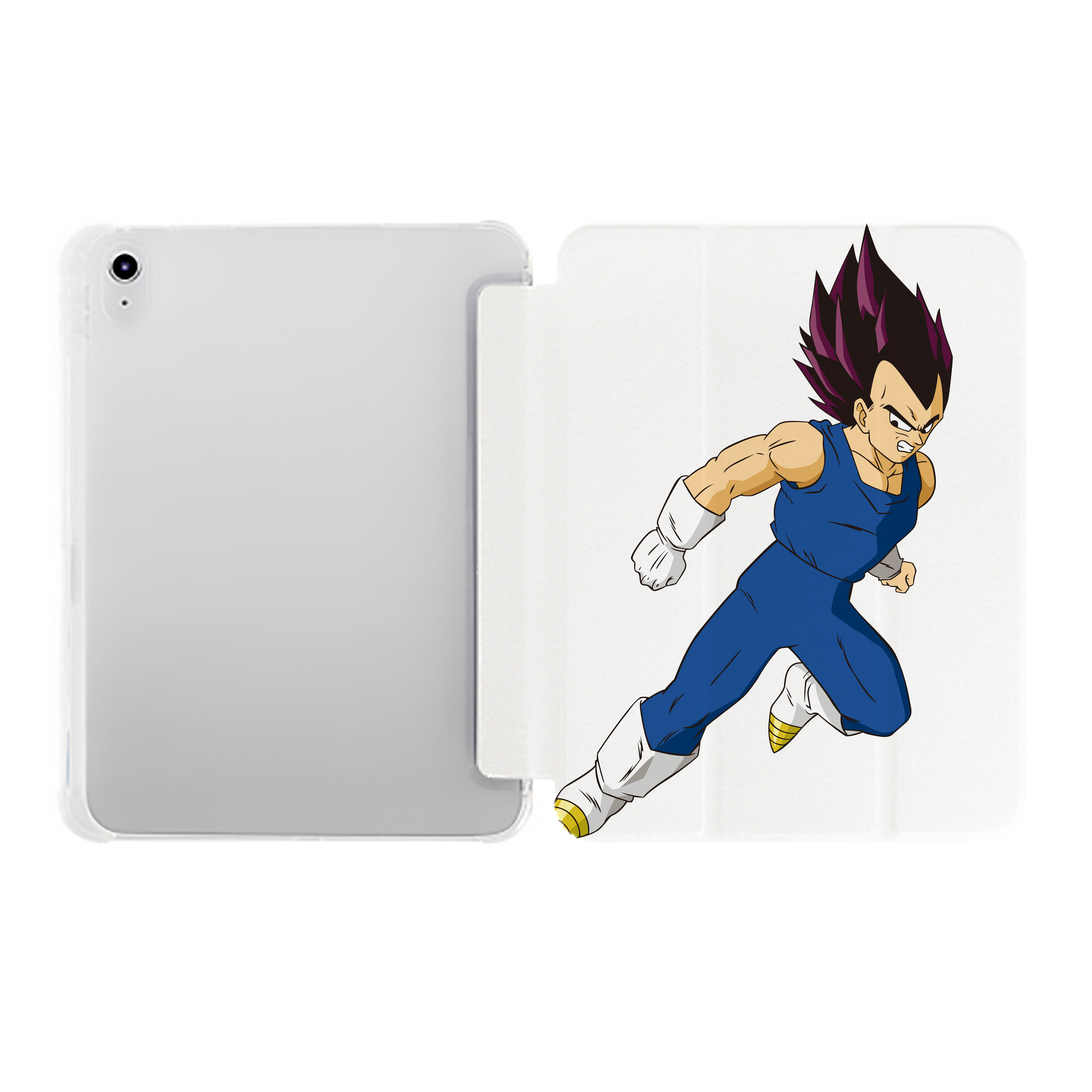 （画像用） ドラゴンボール ベジータ四世（Bejīta Yonsei）DRAGON BALL Vegeta IV IPad ケース ペン収納付き 三つ折りスタンド PUレザー×シリコン 対応機種9.5/10.5/10.9インチ